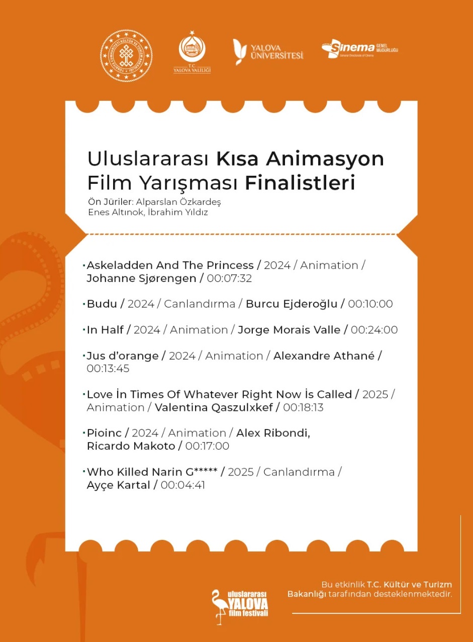 2. Uluslararası Yalova Film Festivali Uluslararası Kısa Animasyon Film Yarışması Dalı Finalist Filmler 2