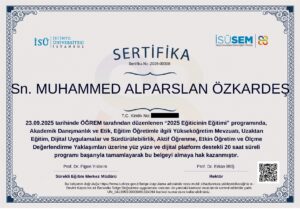 2025 Eğiticinin Eğitimi Sertifikası
