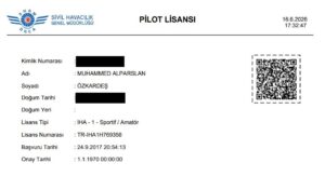 IHA1 Pilot Lisansı